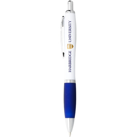 Bolígrafo blanco con empuñadura de color Nash (tinta negra)