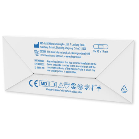 3 tiritas personalizables con sobre de papel kraft impreso a todo color
