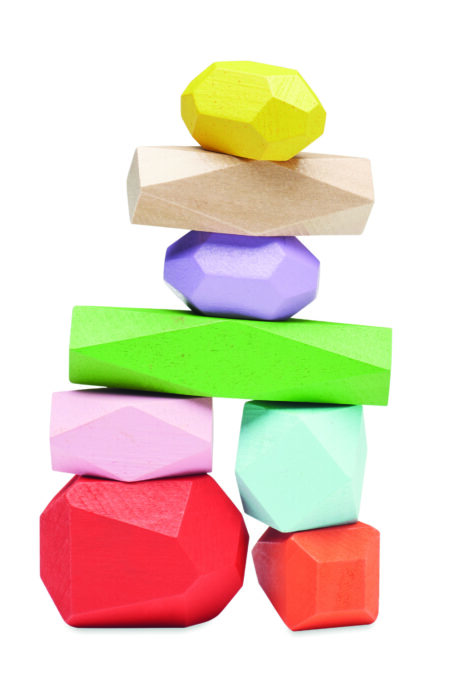 8 piedras madera apilables Dolmen
