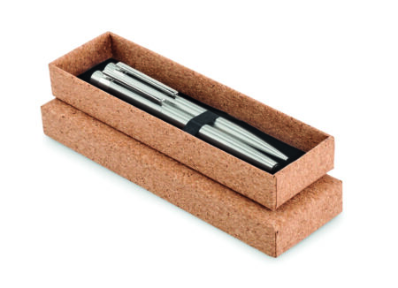 Bolígrafo acero inox reciclado Graz Set